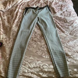 Black and white stripe dress pants